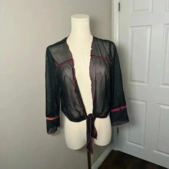 Y2K goth fairy sheer bolero - Picture 3 of 6